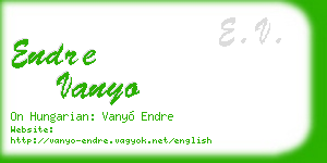 endre vanyo business card
