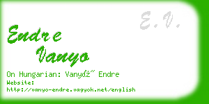 endre vanyo business card